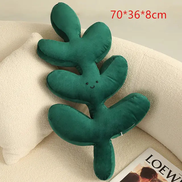 ✨ Green Leaf Plush Pillows✨